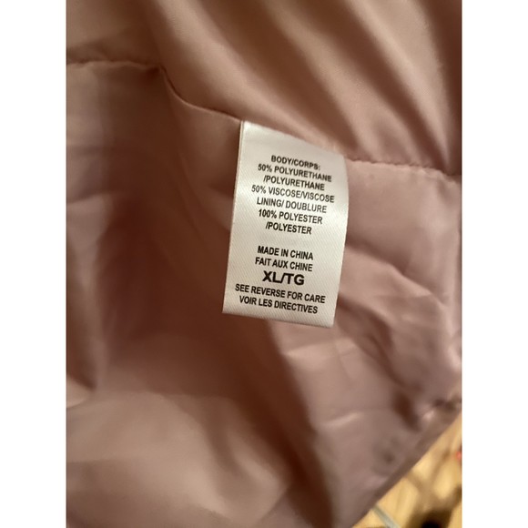 24.NWT Cami NYC Cecilia Vegan Leather Puffer  Pink XL Polyurethane Faux Leather - Picture 12 of 12